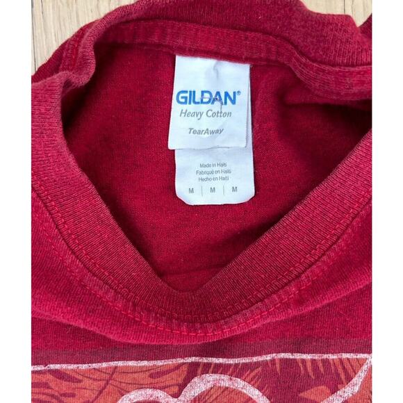 HAWAII Hang Loose Surf T-shirt Medium red short sleeve Heavy Cotton Tee - Picture 3 of 5